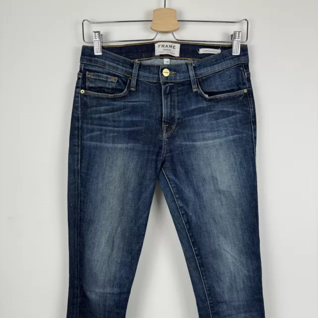 Frame Denim Le High Skinny de Jeanne Jeans Anchor Blue Womens 27