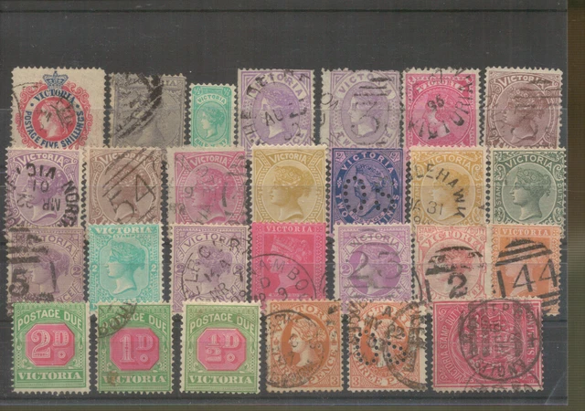 VICTORIA, AUSTRALIA - SELECTION of PRE-DECIMAL USED STAMPS $1.99 ...