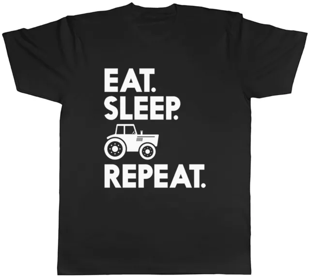 Eat Sleep Farmer Repeat Mens Unisex T-Shirt Tee