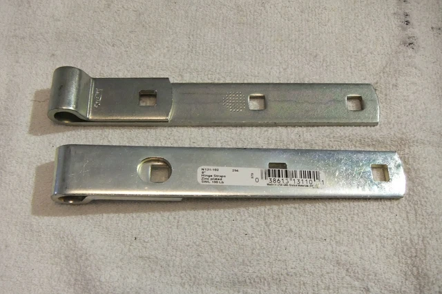 National Hardware N131-102 Zinc Plated Steel Hinge Strap 8 in. Pair