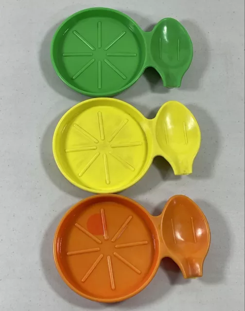 Portaplacas de bandeja para bocadillos de colección 3 piezas verde naranja amarillo Marvel Enterprises