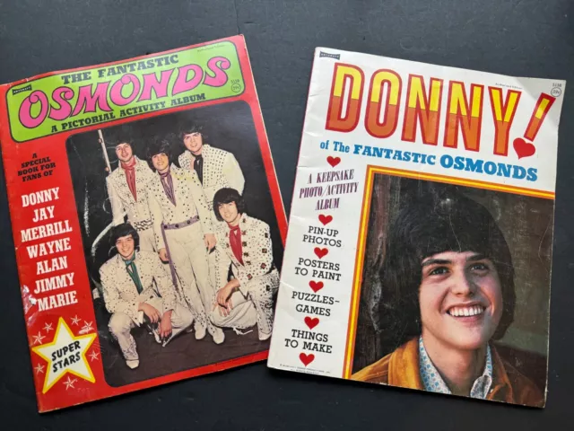 2 Donny Osmond Fantastic Osmonds Activity Albums 1973