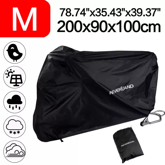 Waterproof Motorcycle Motor Bike Moped Cover Rain Dust UV Resistant 200x90x100cm