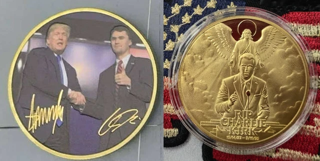 CHARLIE KIRK GOLD Coin US President Donald Trump Turning Point USA 