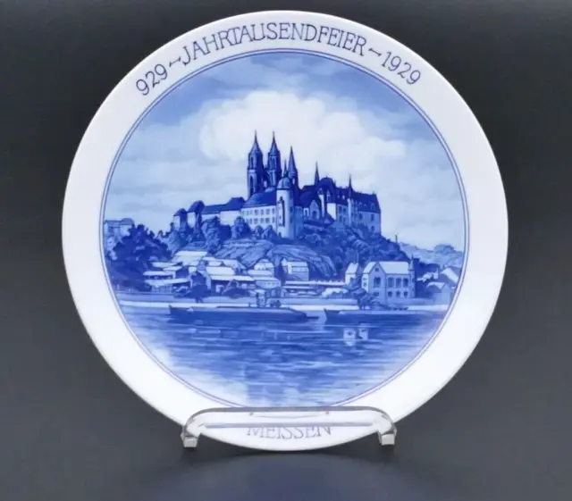 MEISSEN Porzellan Wandteller Sammelteller plate Dresden Jahrtausendfeier  1.Wahl
