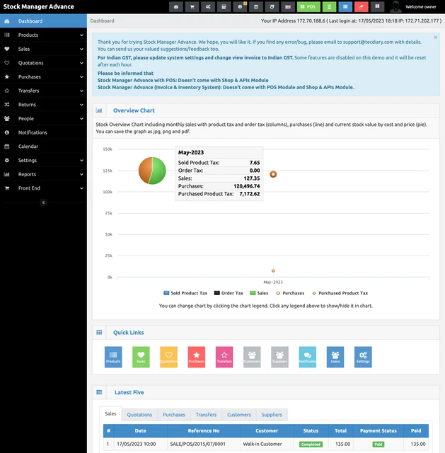 POS Software and Inventory Management System with Free 5GB VPS Web Hosting