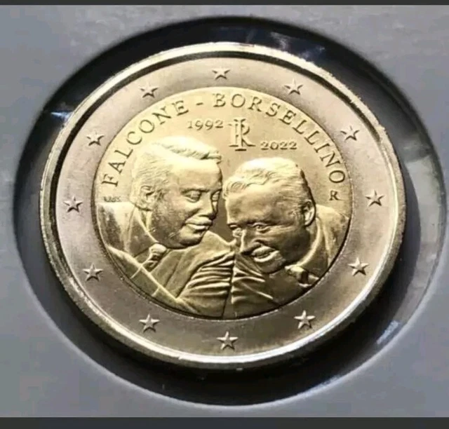 Lot De 5 Pièces De 2 Euros Commémoratives Italie 2022-2023 En état Fior Di Conio