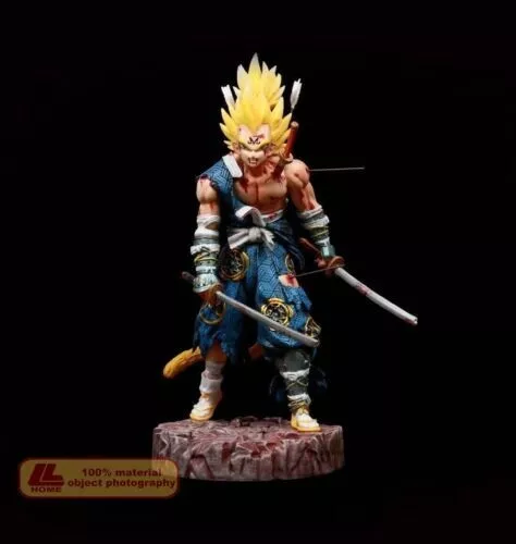 Anime Dragon Ball Z super Saiyan Samurai Vegeta with Two Swords Figure Toy Gift