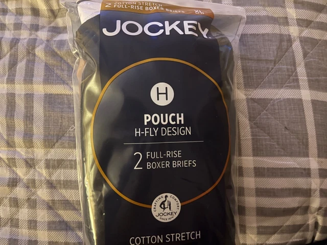 Jockey Mens XL Cotton 2 Full Rise Boxer Black Briefs Lot Underwear with pouch Jockey Mens XL Cotton 2 Full Rise Boxer Black Briefs Lot Underwear with pouch