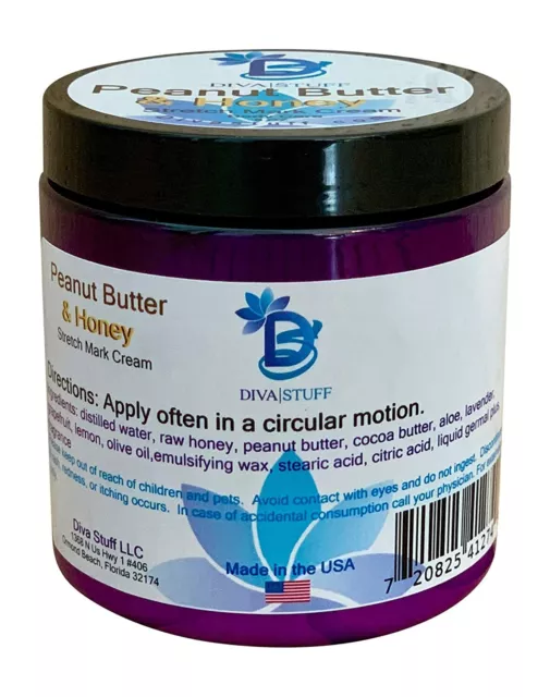 Diva Stuff Peanut Butter & Honey Stretch Mark Cream With Aloe And Cocoa Butter