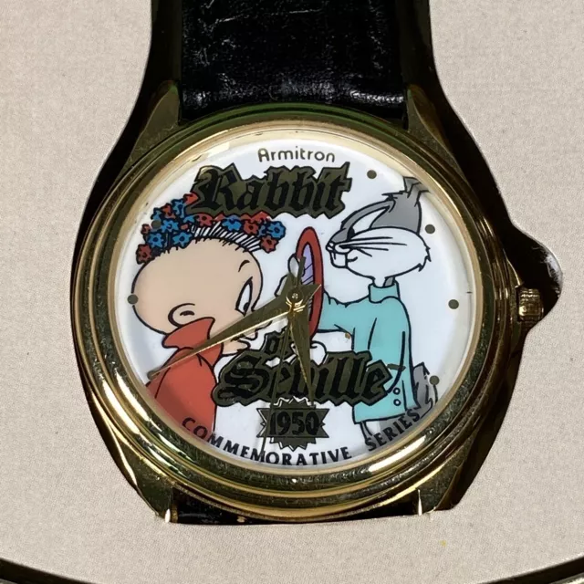 VINTAGE ARMITRON LOONEY Tunes Bugs Bunny Watch Elmer Fudd Watch