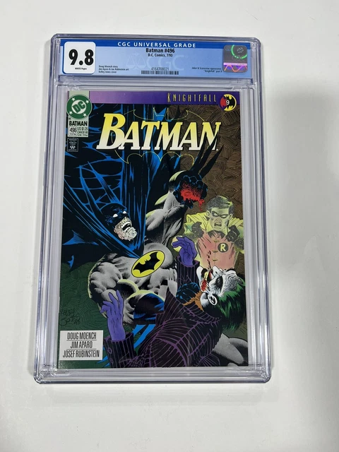 Batman 496 Cgc 9.8 White Pages Dc Comics 1993
