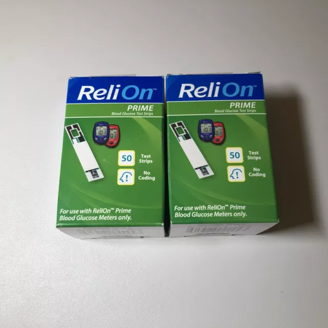 100 tiras reactivas de glucosa en sangre ReliOn Prime caducan 12/2023, ENVÍO GRATUITO