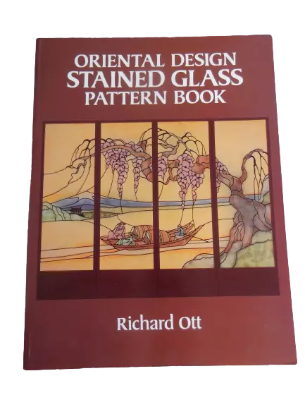 Oriental Design Stained Glass Pattern Book Paperback Richard Ott 1986