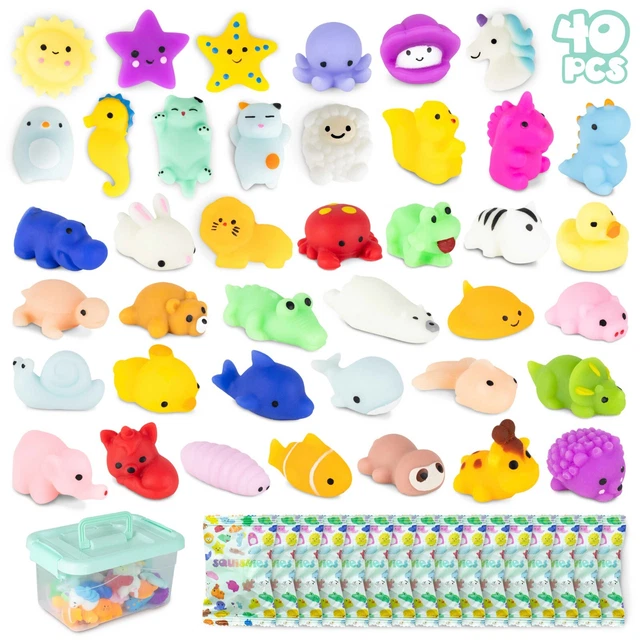 30 Juguetes Squishy De Animales – Set De Peluches Antiestrés – Regalos Para Cumpleaños, Fiestas Y Colegio – Kawaii Y Coloridos