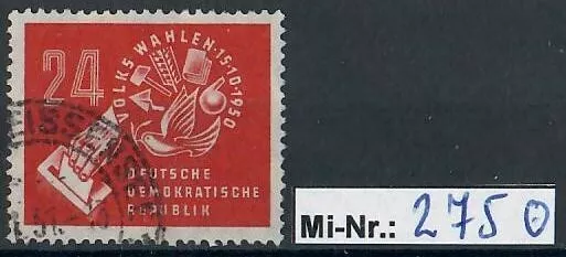 DDR Mi-Nr.: 275 Volkswahlen 1950 sauber gestempelter Wert