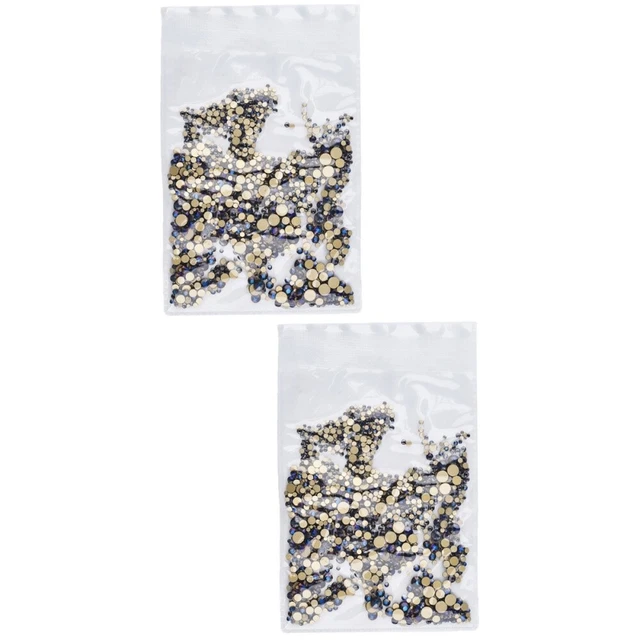 2x Nail art Bling Strass Flatback Glas Charme Diamanten für Nägel Diamant 2