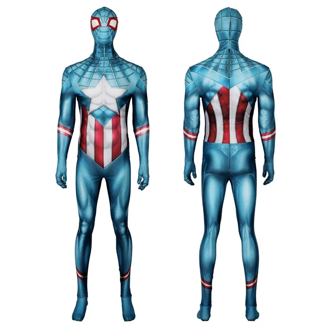 Spider Man Costume Captain America Cosplay Bodysuit Handcrafted