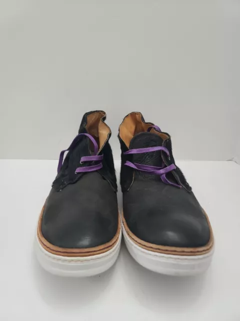 Robert Graham HORACE Mens Chukka Fashion Sneakers Boots Black Leather Shoes