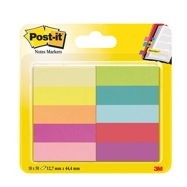 Post It 1x | 10x | 24x | Haftstreifen 15x50 mm diverse Farben 10 x 50 Streifen