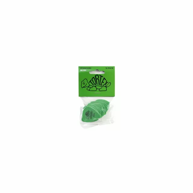 DUNLOP Tortex Standard Picks , Player's Paquet, 12 PC Vert, 0.88 MM