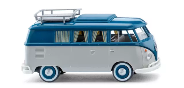 Wiking 079742, Volkswagen VW T 1 Cambingbus, achatgrau/grünblau, neu, OVP