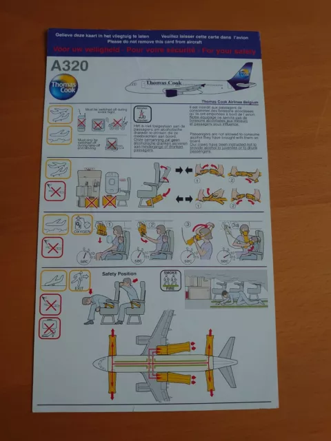 Thomas Cook Belgium Airbus A320 Safety Card