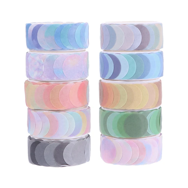 10 rollos Washi cinta adhesiva cinta puntual juegos de regalo pegatinas de colores manual