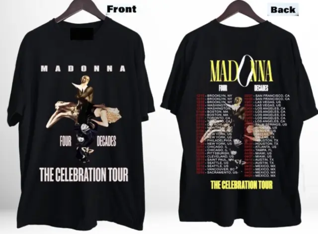 Madonna Tour T-Shirt Celebration 2024 Shirt Music Fans Fan Gift 90s S-3xl unisex