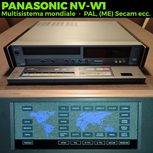 Magnétoscope VHS Panasonic NV-W1 Multistandard – Pour Pièces Ou Réparation