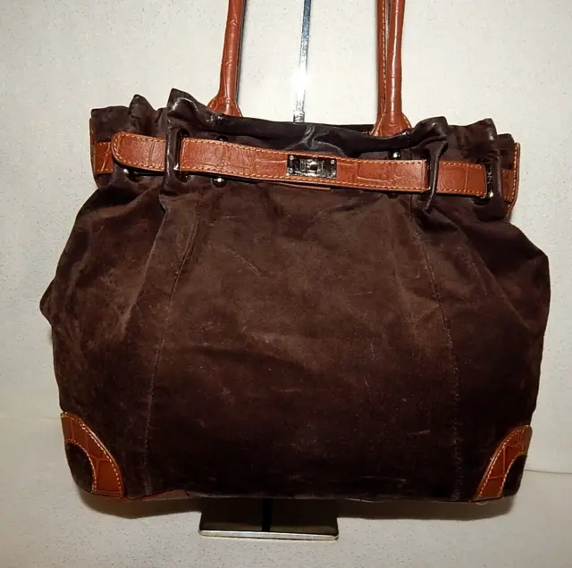 Gun Tote'N Mamas Handbag Purse Bag Conceal to Carry Embossed Croc Brown Leather
