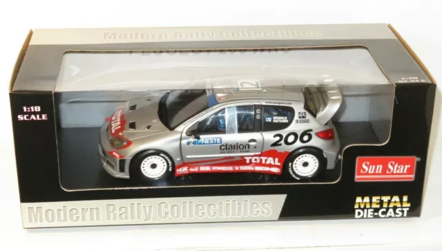 1/18 Peugeot 206 WRC Total  Neste Rally Finland 2002  Marcus Gronholm