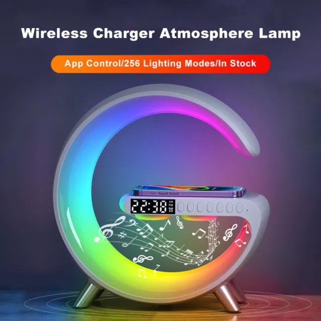 New Intelligent G Shaped LED Lamp Bluetooth Speake Wireless Charger Atmosphere L