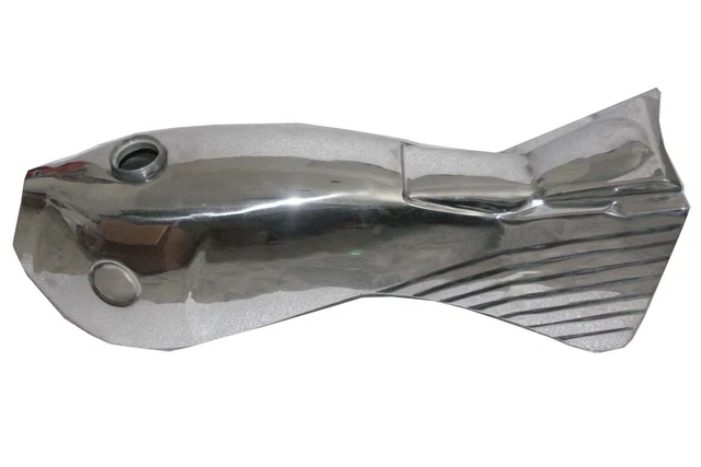 Réservoir Carburant Aluminium Neuf Pour Bultaco Sherpa - Modèle Personnalisé, Couleur Argent, Avec Bouchon