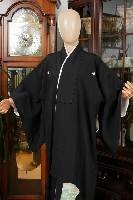 Dear Vanilla Japanese Silk Tomesode Kimono Women's Authentic Japan Vintage Mint 2