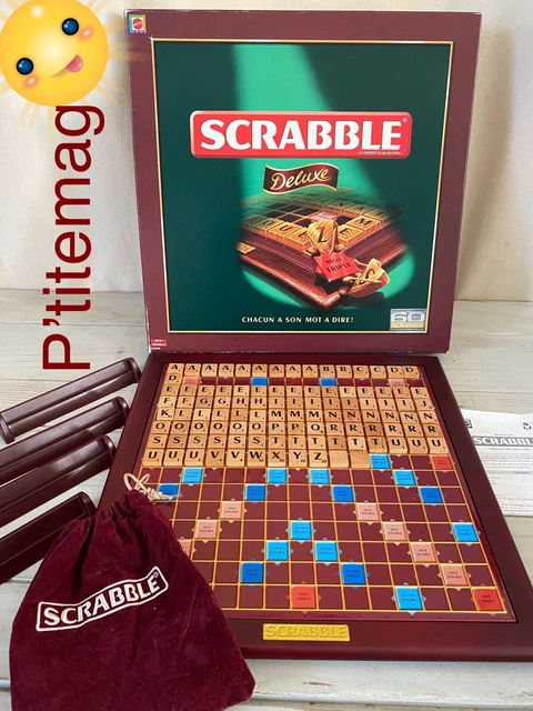 WS Game Company Scrabble Deluxe Travel Edition - Gioco di parole, tema alfabeto, 2-4 giocatori, età 8