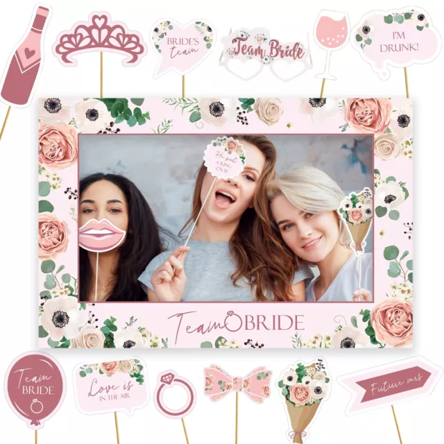 27Pc Hen Party Photo Props Frame Selfie Booth Games Night Bride Team Accessories
