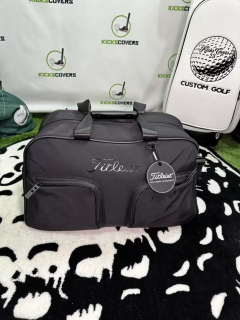 New Titleist Golf Boston Travel Bag Black Golf Duffle Shoe Bag Shoulder Strap