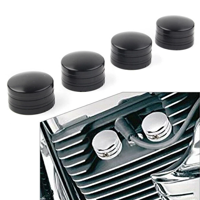 4 Pcs Black Head Bolt Spark Plug Cover For Harley Sportster XL Twin Cam Touring