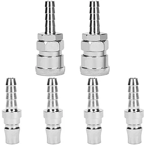 Stecker Buchse 8 mm Gasschlauch Kupferdüse Schnellspanner Stecker 6er-Pack