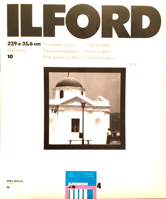 Ilford 10 Sheet 11x14 Inch Double Weight Glossy Ilfobrom 4.1K Photographic Paper