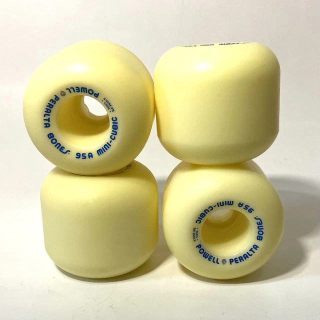 Powell Peralta Mini Cubic White Bones Wheels  95A NOS 2005 Re-Issue Never Ridden