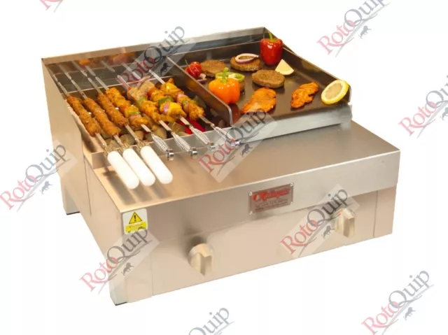 Commercial Chargrill Flame Charcoal Grill Griddle And Hotplate Sheesh Kebab Gril