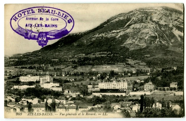 CPA 73 Savoie Aix-les-Bains vue générale et le Revard
