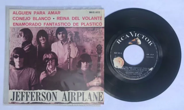 "AVIÓN JEFFERSON Alguien Para Amar 1968 MÉXICO 7" EP Psych 45 Promoción ¡COMO NUEVO!