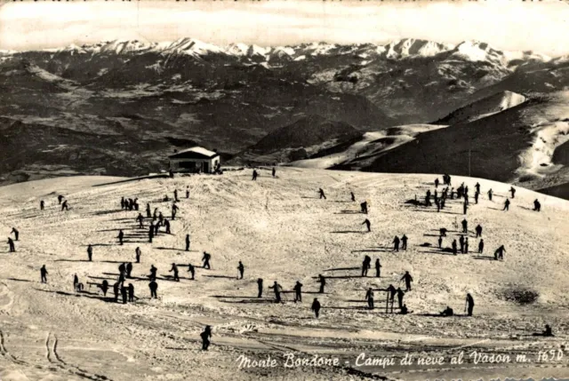 Monte Bondone campi di neve al Vason viaggiata 1958 Trento