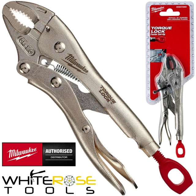 MILWAUKEE LOCKING PLIERS Torque Lock Curved Jaw 127mm 5in Mole Grips