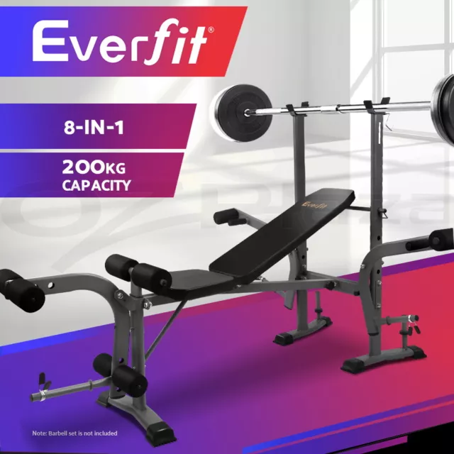 Everfit Weight Bench Fitness Bench Adjustable Bench Press 8-In-1 Gym Equipment