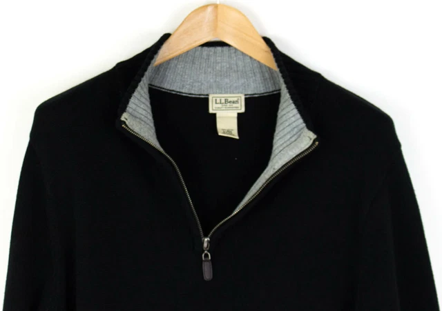 L.L.Bean Uomo Cerniera collo Maglione Cardigan Taglia L 3