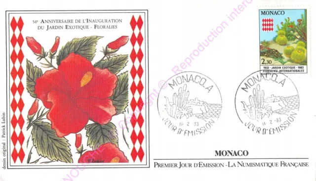 Enveloppe Fdc Monaco Jardin Exotique Floralies 1983